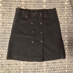 Vintage 4 double breasted button skirt with two pockets